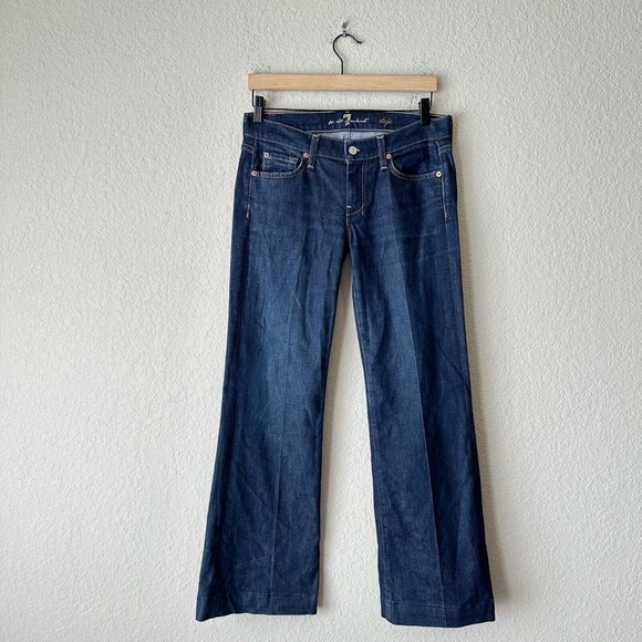 7 FOR ALL MANKIND Dojo Low Rise Flare Jeans Distressed *SEE DESC* - Picture 5 of 16